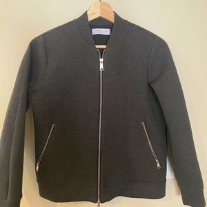 Everlane Street Fleece Bomber, charcoal, size xs